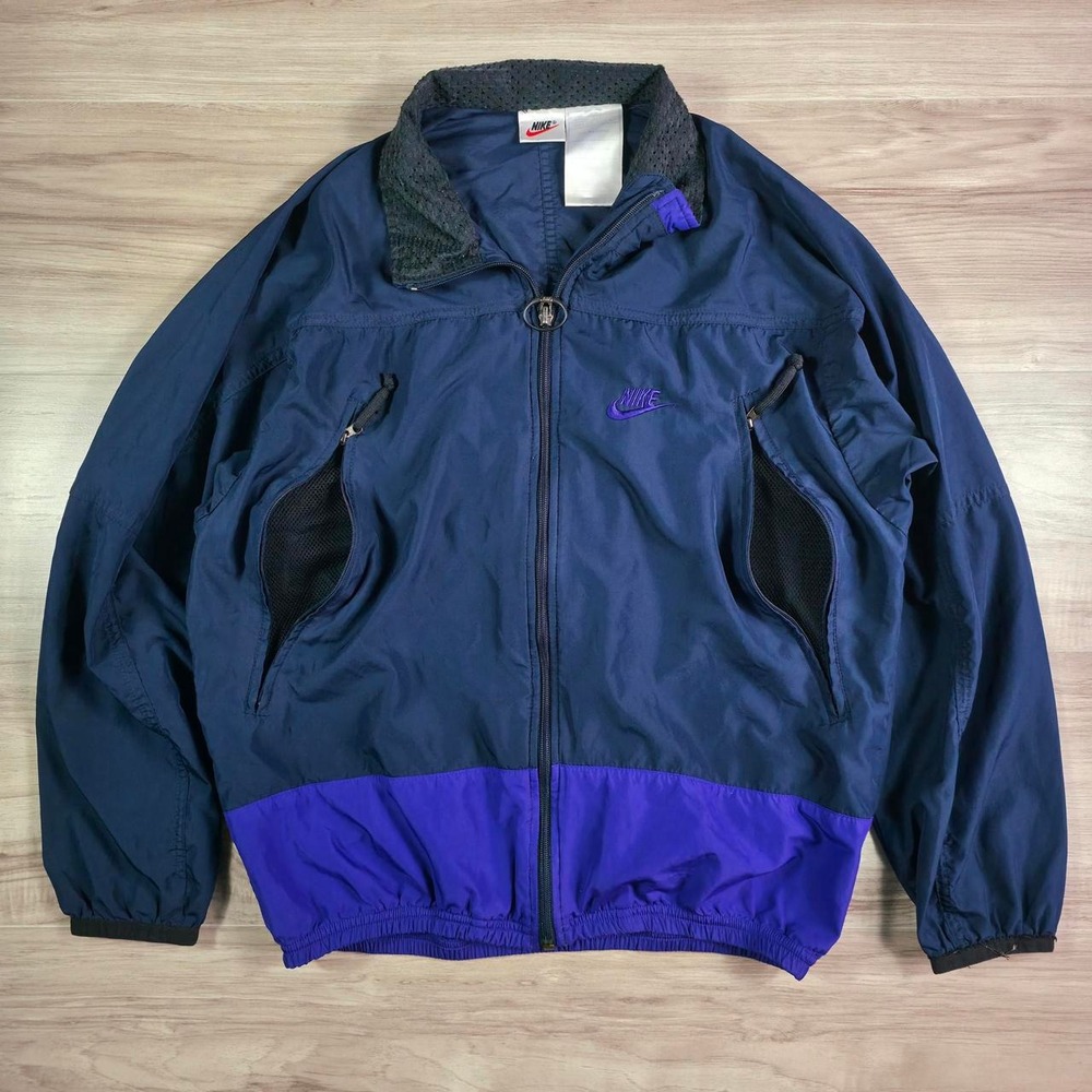 Vintage 90s Nike Track Windbreaker Jacket